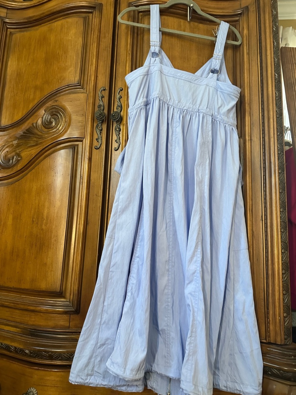 NEW fab'rik Free Fall Dalton Utility Light Lavender Sleeveless Midi Dress Small - Picture 13 of 16